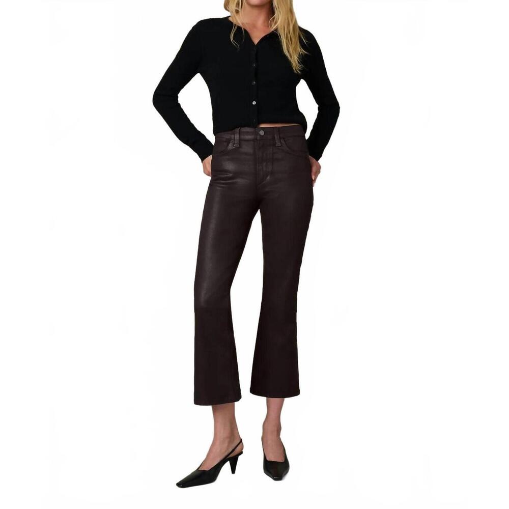 NEW JOE'S JEANS the callie high-rise cropped bootcut jean in dark chocolate